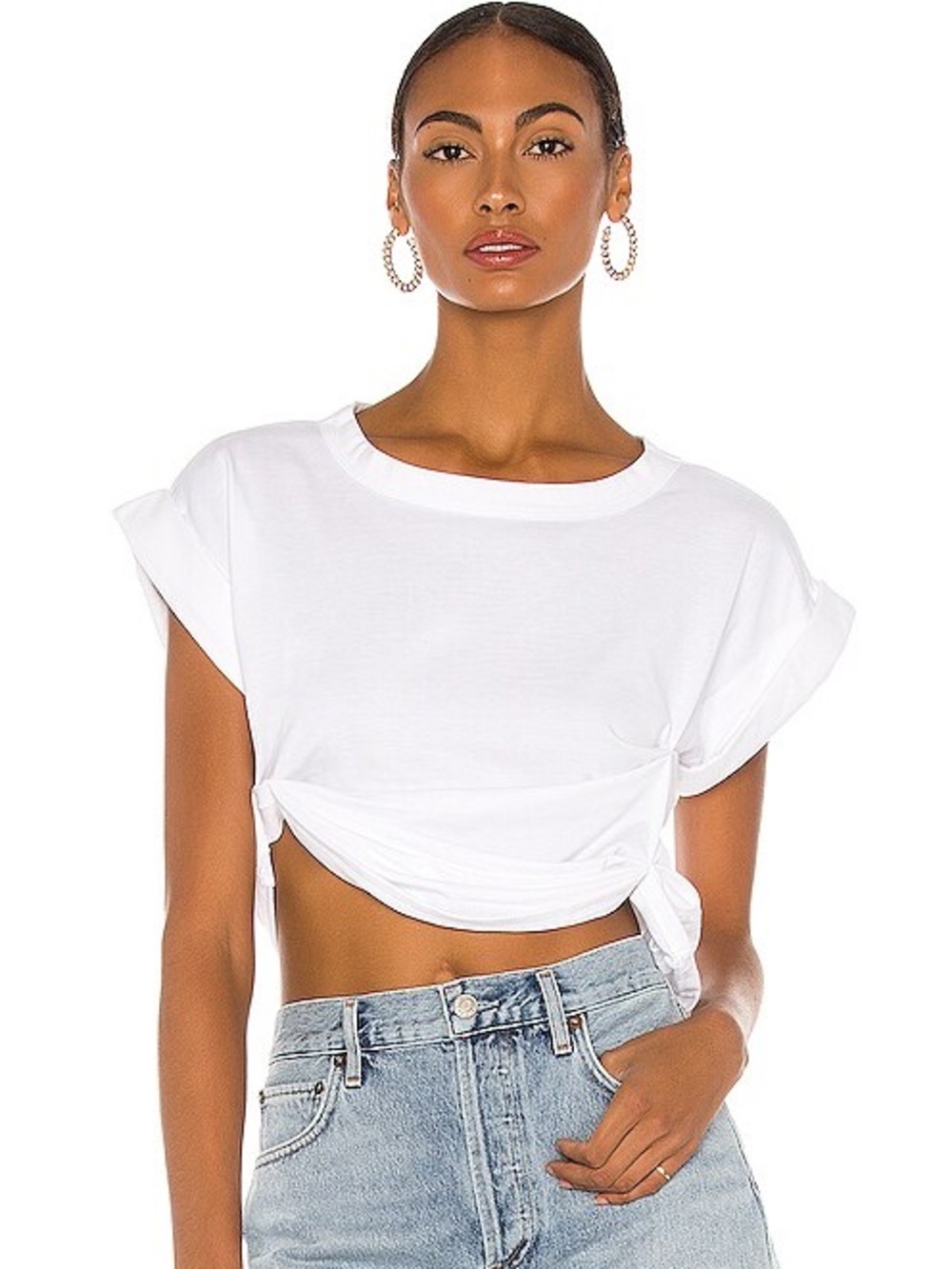 The Line by K Joseph Tee in White - Size S
